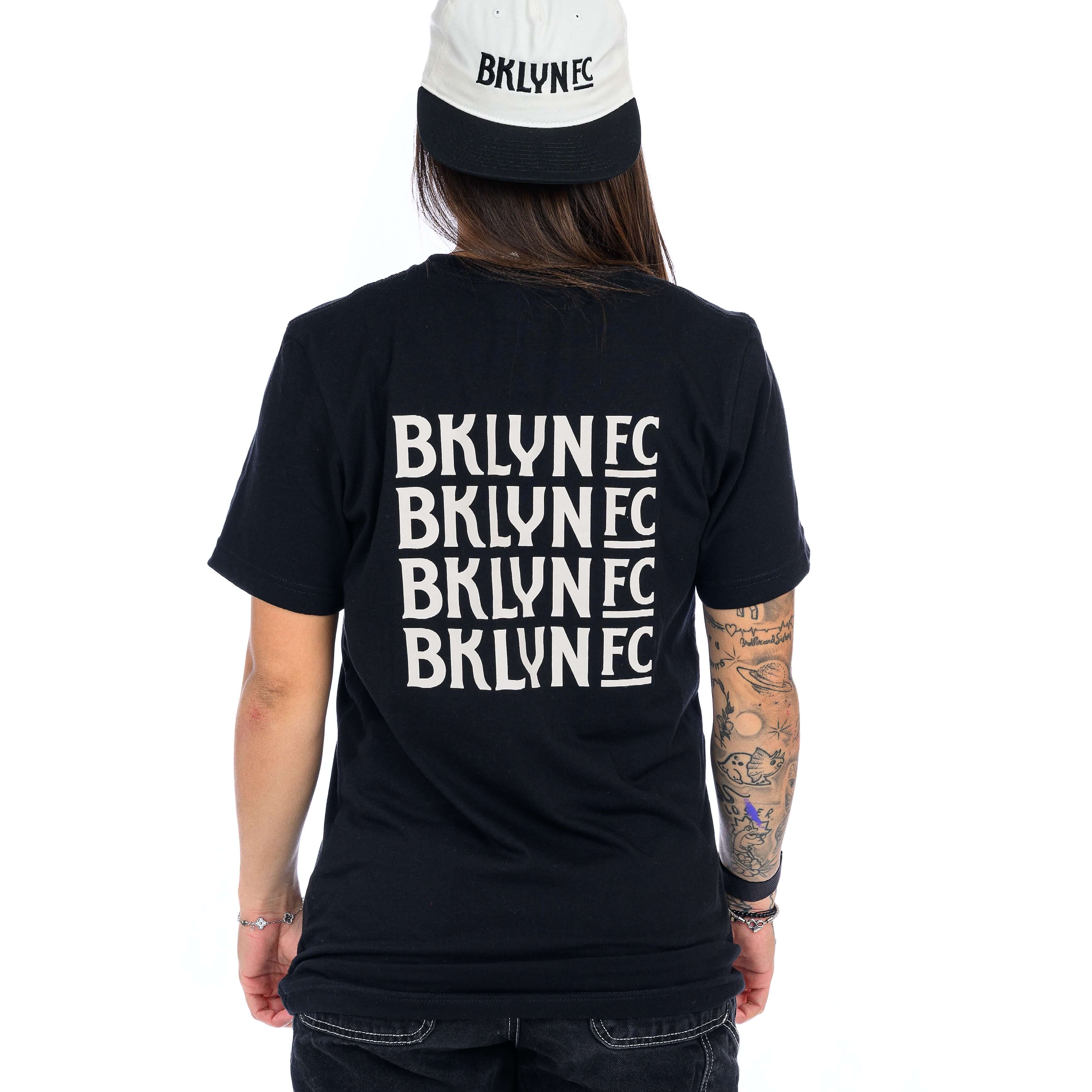 Brooklyn FC Logo T-Shirt in black, featuring the iconic Brooklyn FC logo on a soft, comfortable fit - back view. 