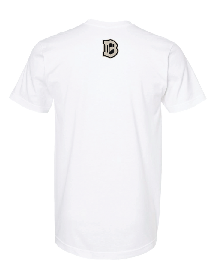 Frank Di Blasi Benefit T-Shirt - White - designed by Mackenzie Pluck. Back. 