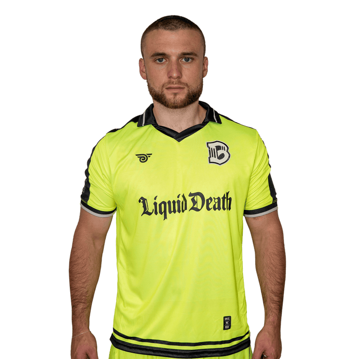 Brooklyn FC Men's Away Goalkeeper Sponsor Jersey with official crest, sponsor branding, and breathable, moisture-wicking fabric for optimal performance. Front View 2.