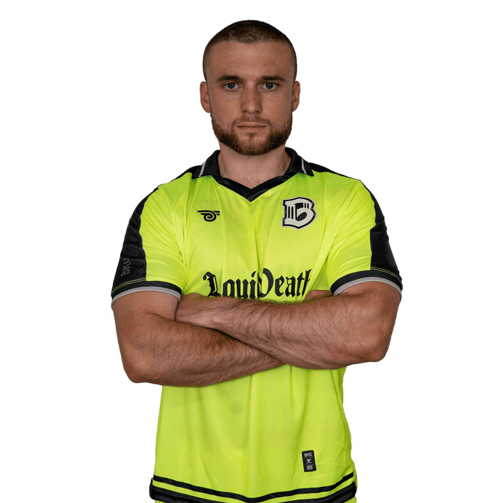 Brooklyn FC Men's Away Goalkeeper Sponsor Jersey with official crest, sponsor branding, and breathable, moisture-wicking fabric for optimal performance. Front View.