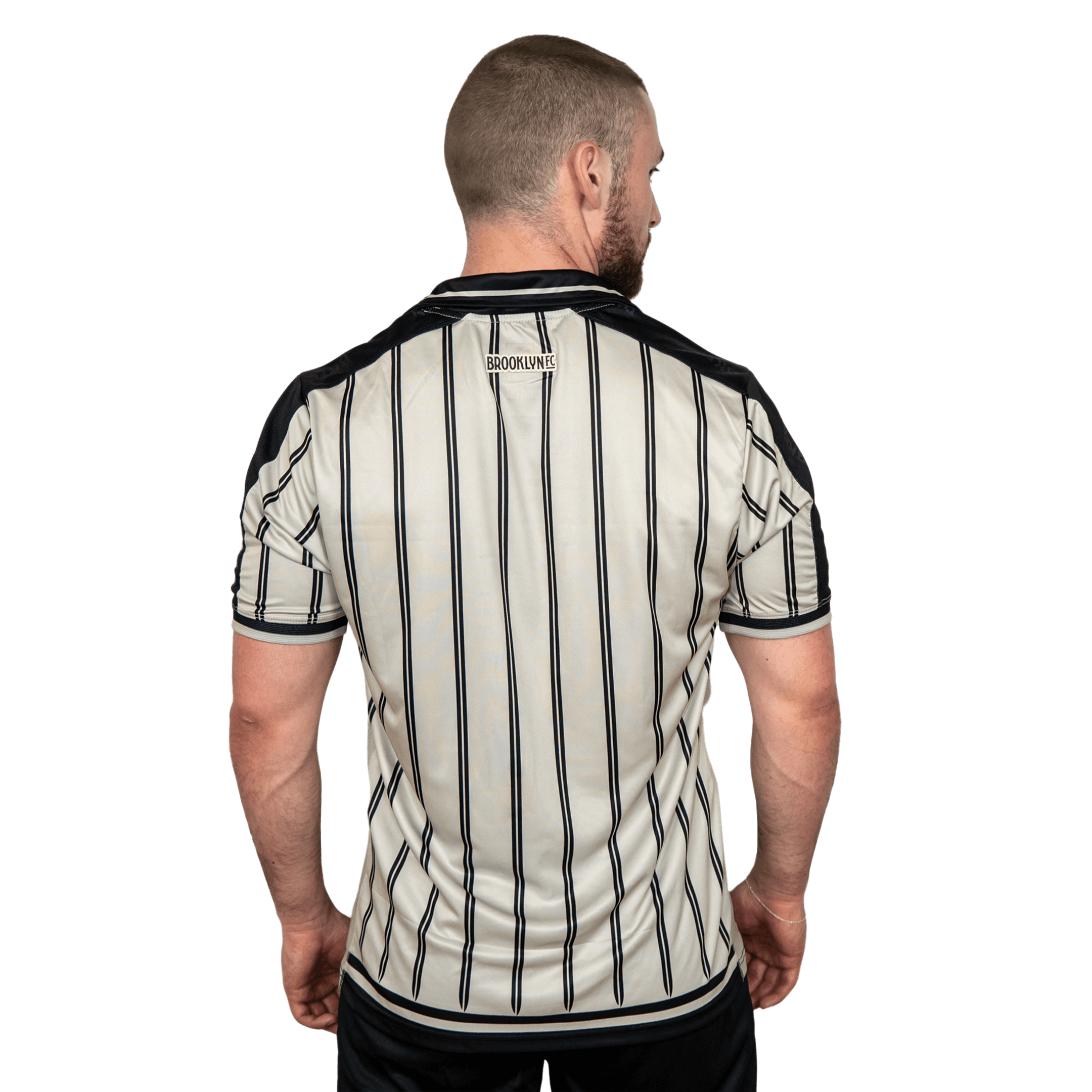 Brooklyn FC Men's Away Jersey featuring official crest, lightweight, moisture-wicking fabric, and breathable design for performance and comfort. Image 3.
