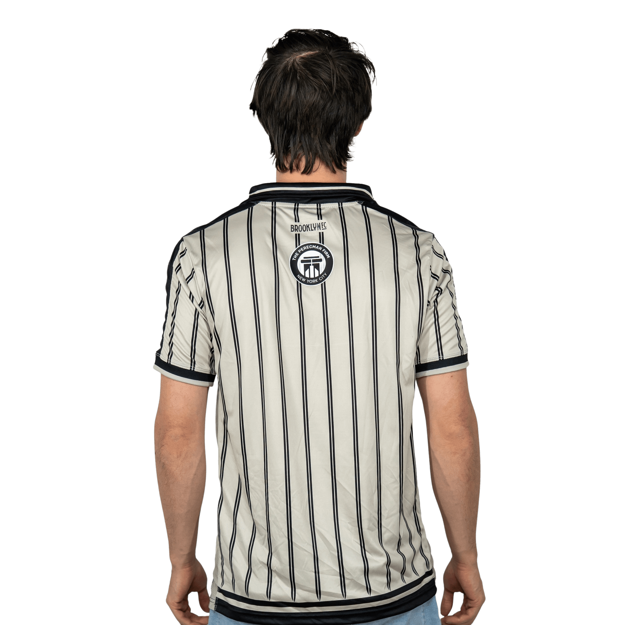 Brooklyn FC Men's Away Jersey featuring official crest, lightweight, moisture-wicking fabric, and breathable design for performance and comfort. Image 4.