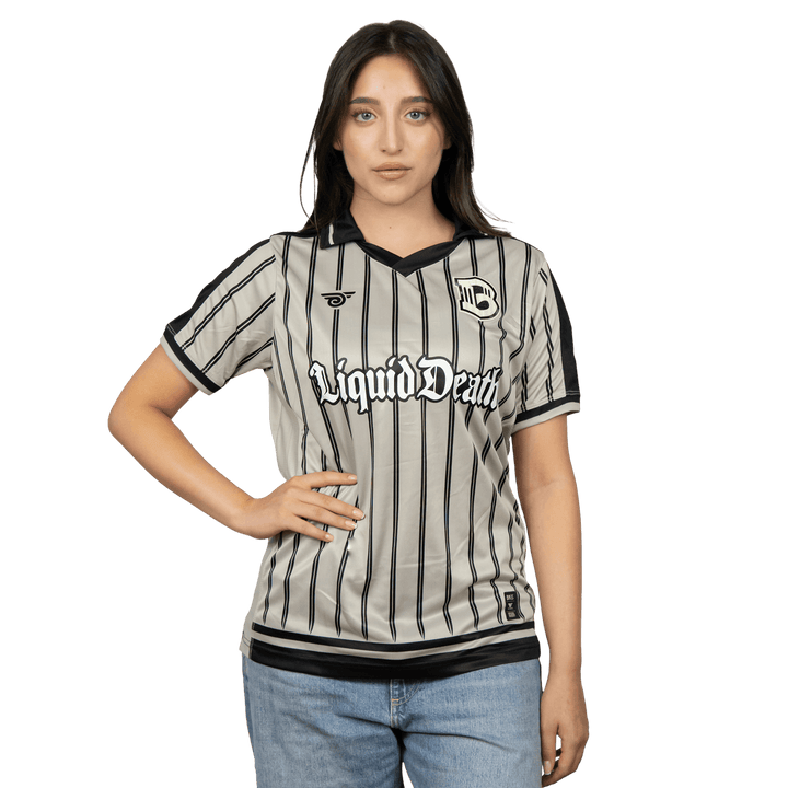 Brooklyn FC Women's Away Jersey featuring breathable, moisture-wicking fabric and official team crest for a comfortable, stylish fit. Front View.