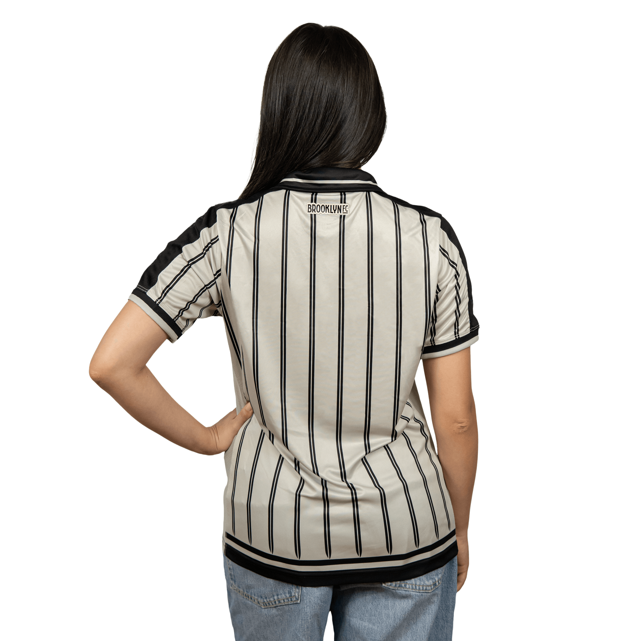 Brooklyn FC Women's Away Jersey featuring breathable, moisture-wicking fabric and official team crest for a comfortable, stylish fit. Back View