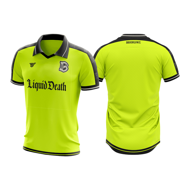 Brooklyn FC Youth Away Goalkeeper Jersey with official team crest, breathable moisture-wicking fabric, and lightweight design for comfort and performance.