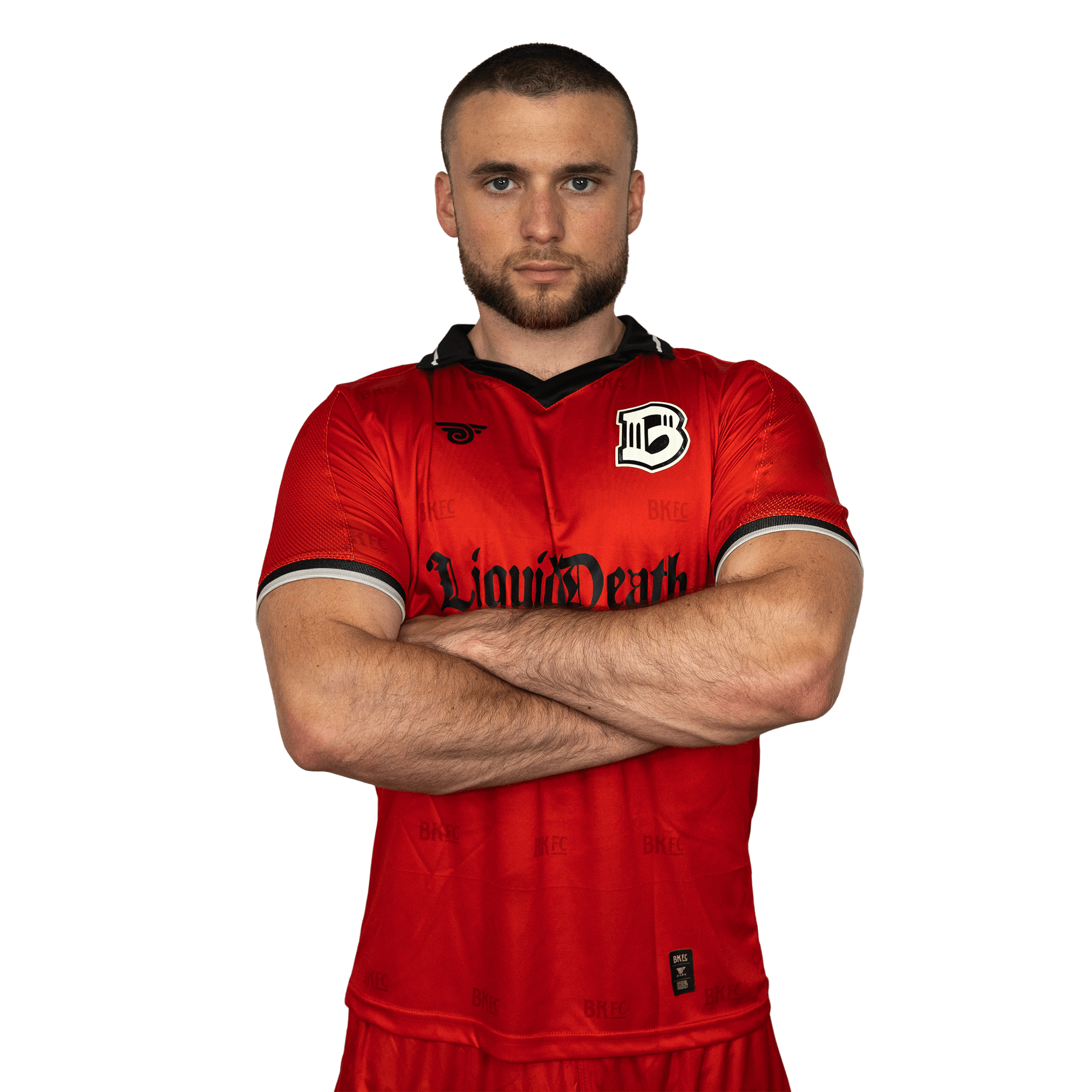 Brooklyn FC Men's Home Goalkeeper Jersey with official crest, sponsor branding, and breathable, moisture-wicking fabric for optimal performance. Front View.