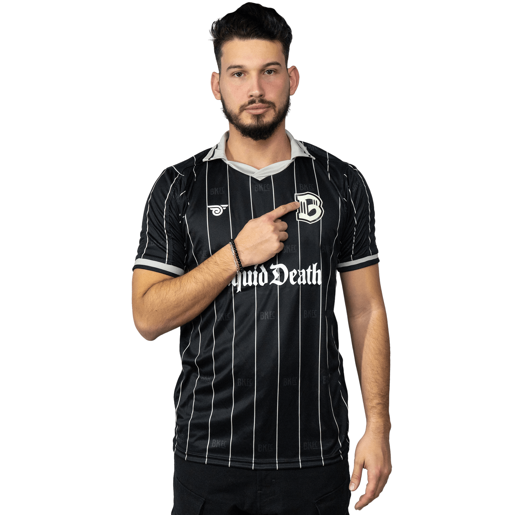 Shop the Brooklyn FC Home Jersey for men. Featuring breathable, moisture-wicking fabric, official team crest, and sponsor branding for authentic match-day style. Front View.