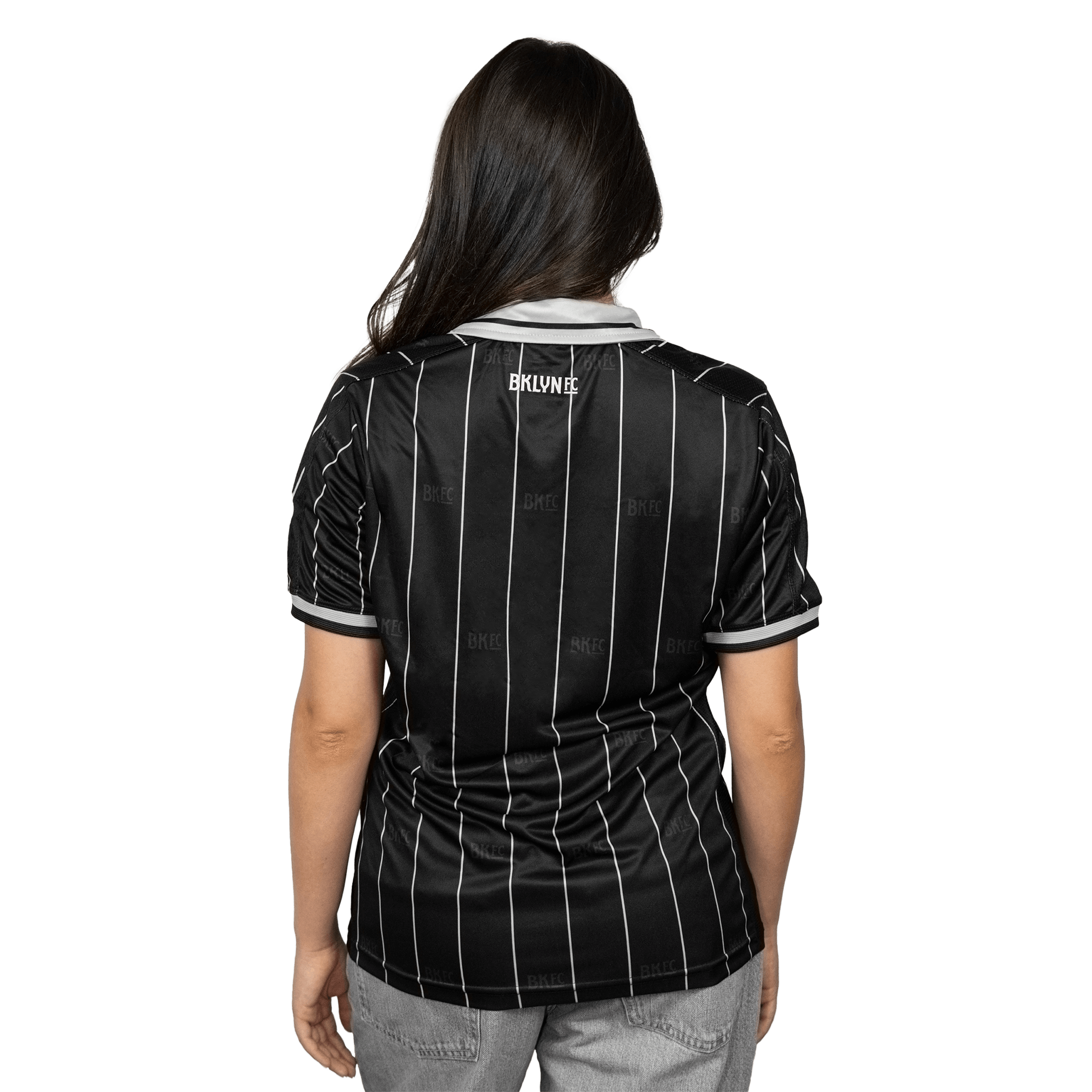 Brooklyn FC Women's Home Jersey featuring breathable, moisture-wicking fabric and official team crest for a comfortable, stylish fit. Back View.