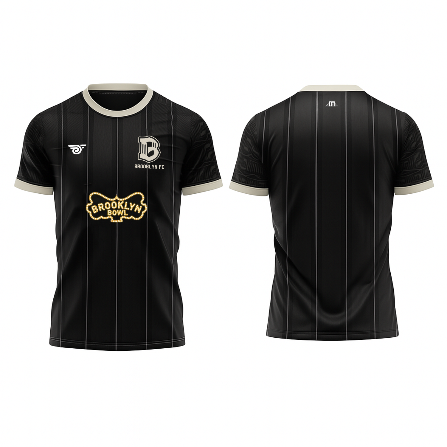 Brooklyn FC Official Brooklyn Bowl Home Jersey - Youth - Front & Back View