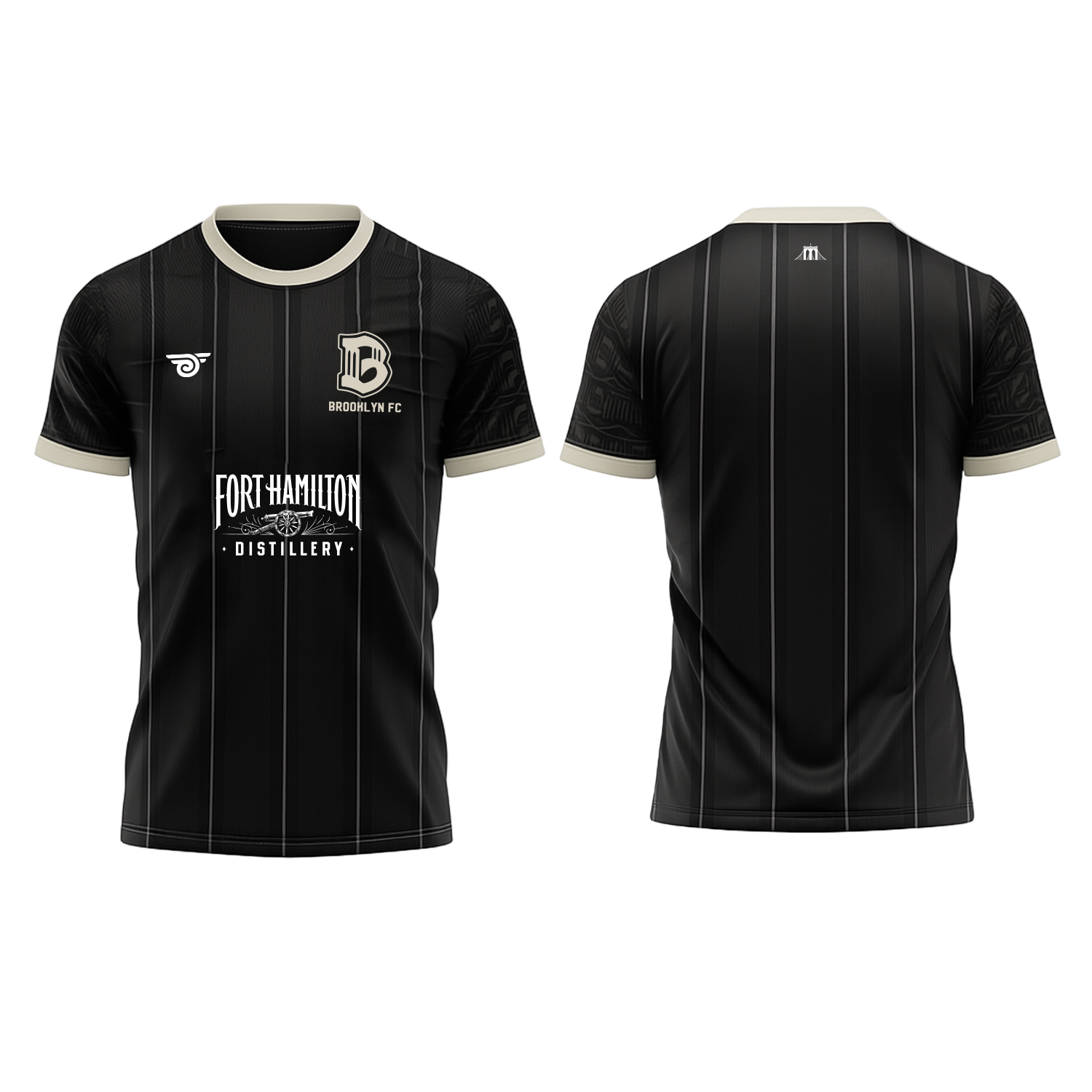 Brooklyn FC Official Fort Hamilton Distillery Home Jersey - Men's - Front & Back View