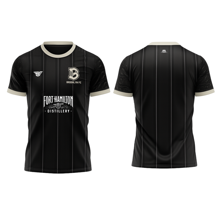 Brooklyn FC Official Fort Hamilton Distillery Home Jersey - Men's - Front & Back View